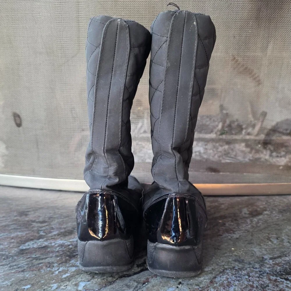 Totes Black Front Zip-Up All Weather Boots Size 10